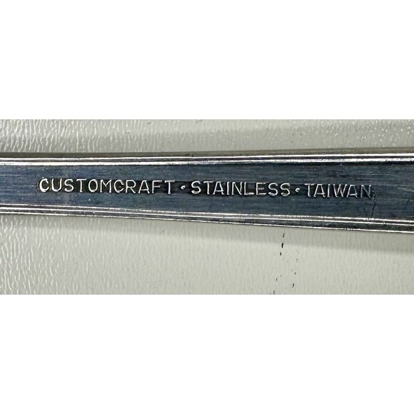 Vintage Custom Craft Serving Fork Spoon Spatula Set Of 3 Stainless Steel - Picture 3 of 4